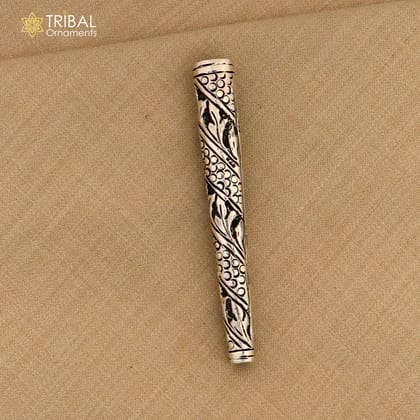 925 sterling silver Naskhi, chitai work hukka pipe vintage style cigarette pipe art820 (Copy)