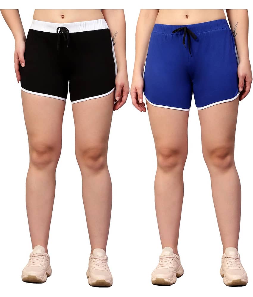Volex Cotton Hot Pants - Multi Color Pack of 2