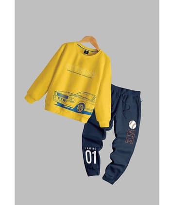 CODEZ Pack of 1 Boys Fleece Sweatshirt & Trackpant Set ( Multicolor )