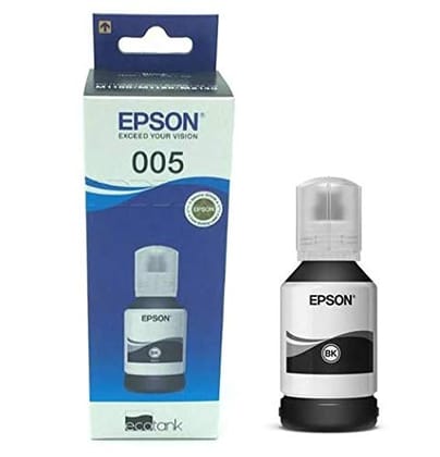 Epson 005 BK Black 120ml Ink Bottle, Compatible with M1100/M1120/M2140 Printer Models