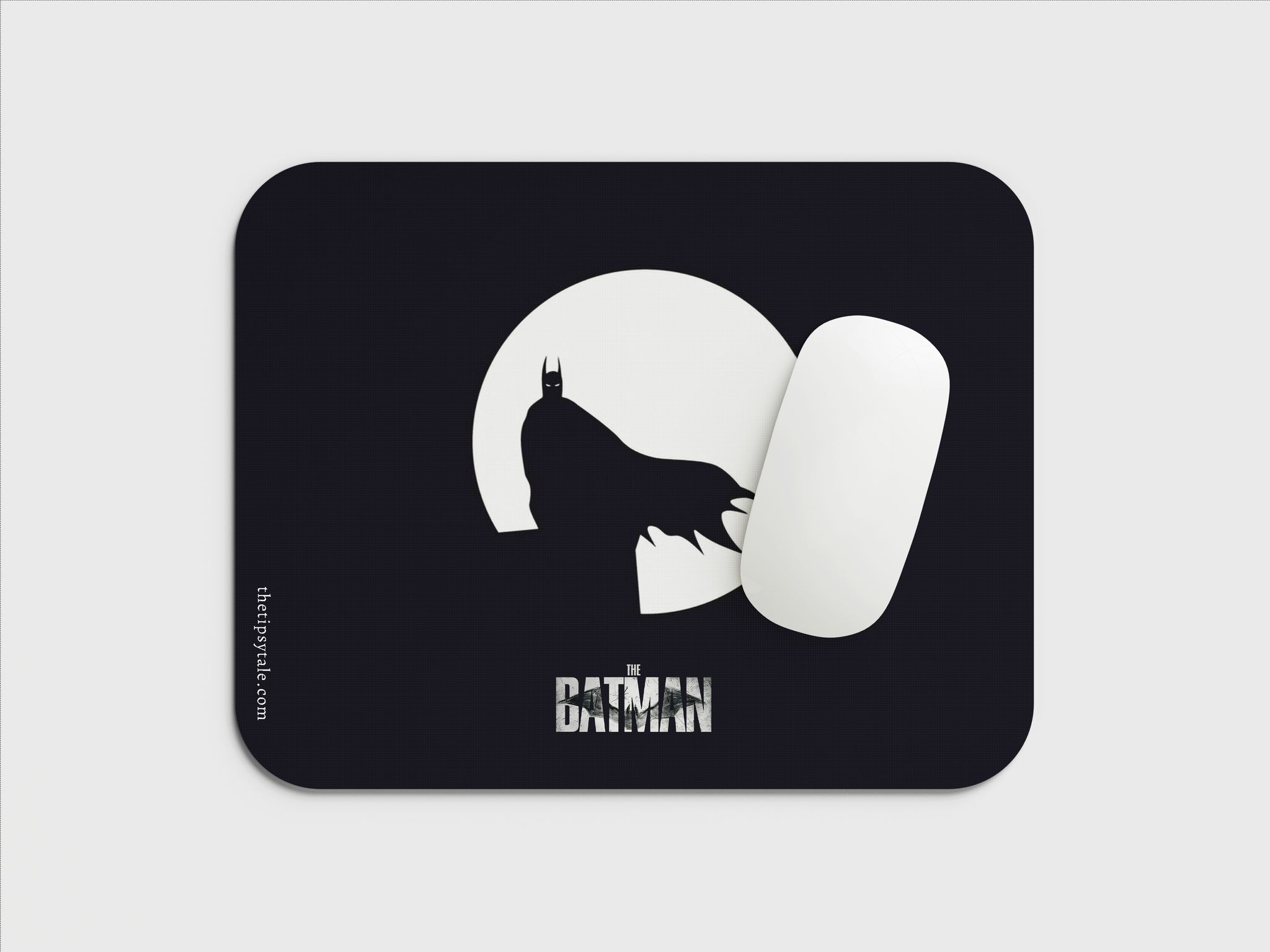 "BatMan DC- Moon Version" Mousepad  Enhance Your Workspace with Style-White