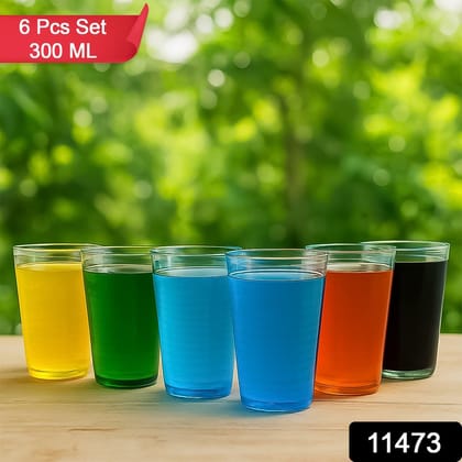 Apex Pyramid Ringo Plastic Glass – 300ml Approx | Durable, Crystal-Clear Tumbler