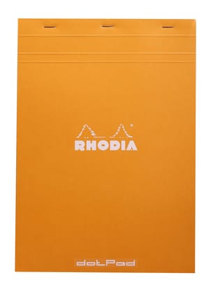Rhodia Basics Stapled Dot Pad - A4-Orange / A4