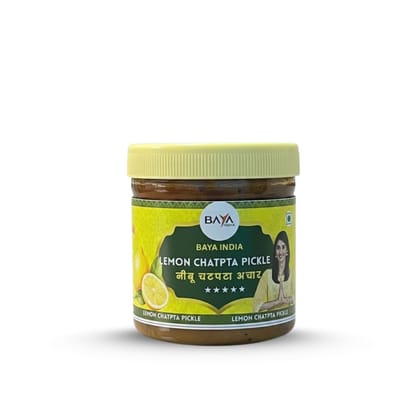 Baya India lemon Chatpata  Pickle | Homemade Authentic Indian Achar | Traditional Recipe | No Preservatives | Spicy & Tangy Taste