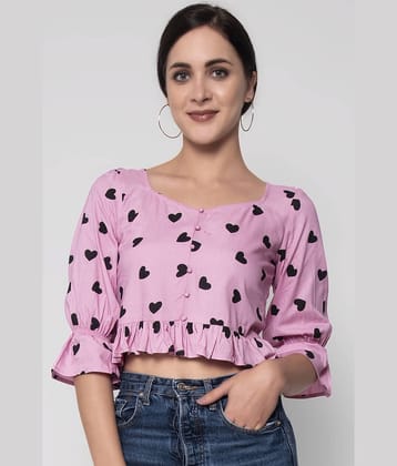 GOD BLESS Women's Rayon Empire Top ( Pink )
