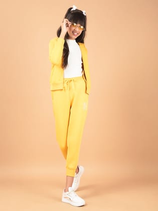 Mustard Floral Print Joggers-9-10Y / Mustard