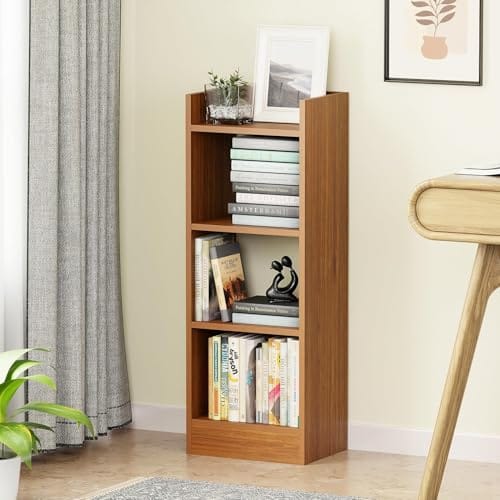 Lukzer 3 Layer Engineered Wood Multipurpose Rack Bookshelf Storage Organizer Stand