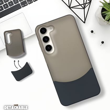 Black Detach Matte Case For Samsung S23