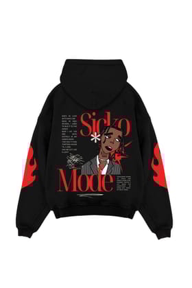 Sickomode Designed Oversized Hoodie-S / Black