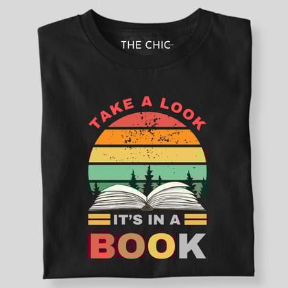 TAKE A LOOK IT'S IN A BOOK-Black / S