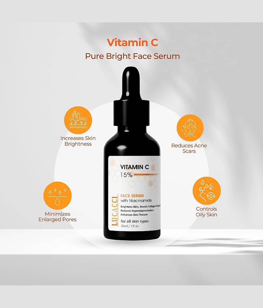 LUCACCI Face Serum Vitamin C Radiant Glow For All Skin Type ( Pack of 1 )
