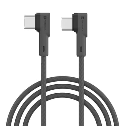 Portronics Konnect Type C to Type C Mobile Charging Cable (Grey)