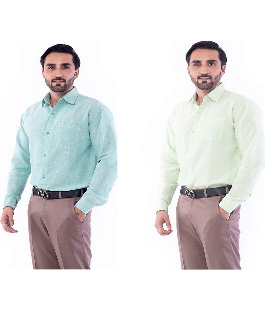 DESHBANDHU DBK 100% Cotton Regular Fit Solids Men's Casual Shirt - Multi ( Pack of 2 )
