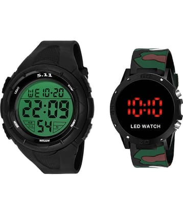 Cosmic - Black Silicon Digital Men's Watch
