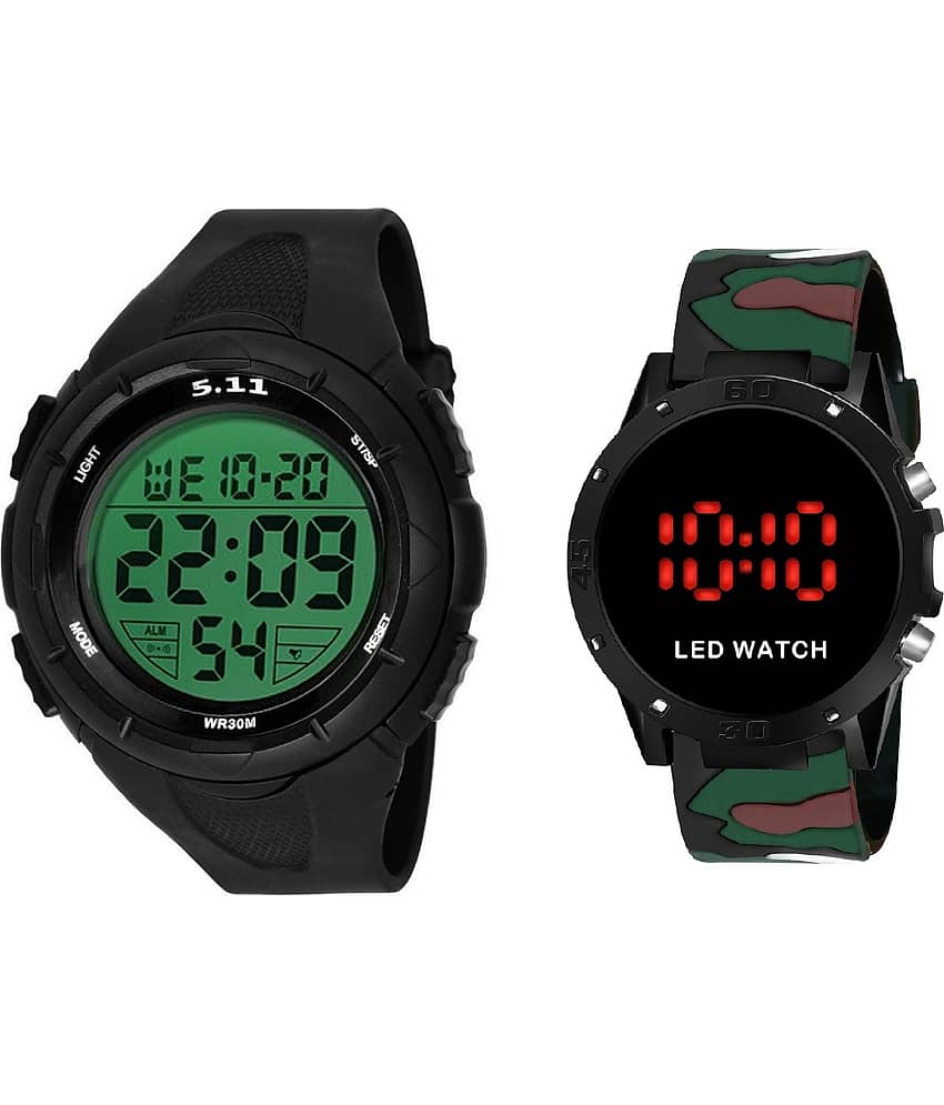 Cosmic - Black Silicon Digital Men's Watch
