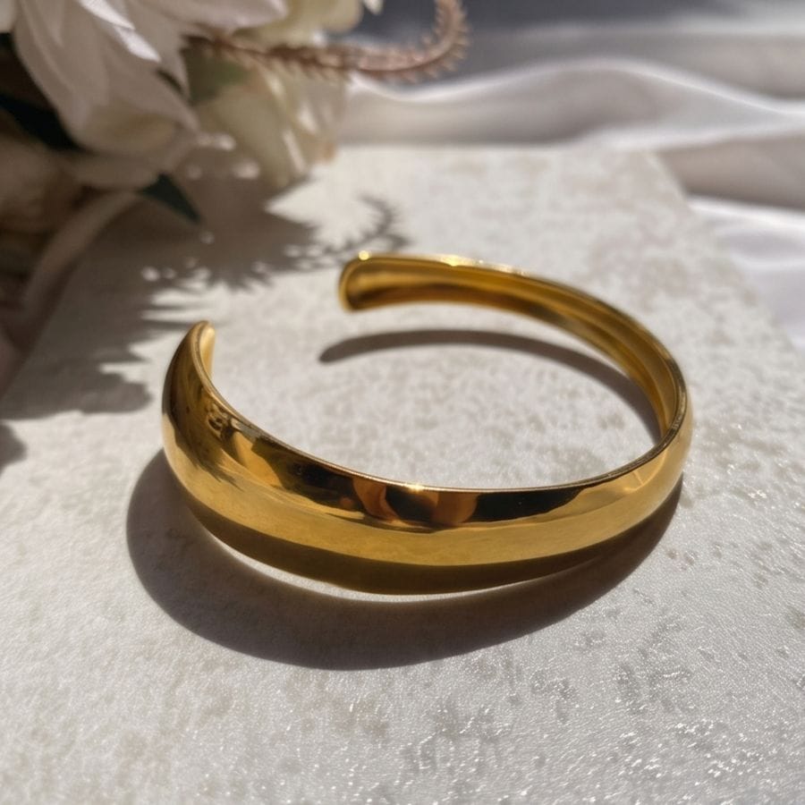 Golden Asymmetrical Cuff