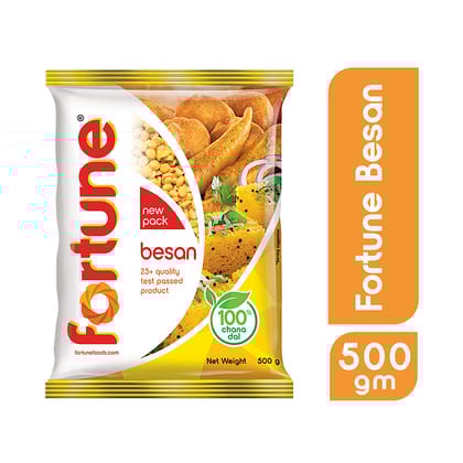 Fortune Besan/Kadale Hittu, 500 G Pouch Pack of 4