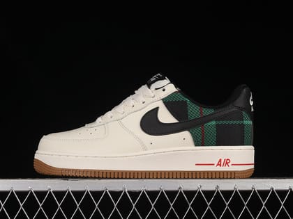 NikeMens Air Force 1 AF1 Low - Plaid Green-Euro 41