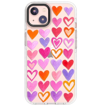 Floating Hearts-iPhone 15 Pro Max / White