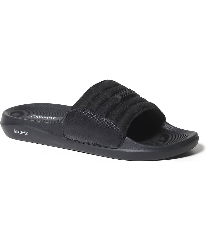 CHUPPS Black Men's Slide Flip Flop