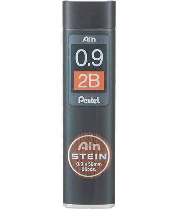 Pentel Ain Stein Mechanical Pencil Lead, 0.9mm 2B, 36 Leads (C279-2B)