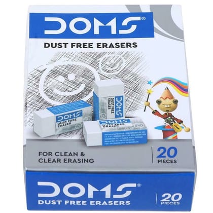 Doms Dust Free Erasers (Pack Of 20)