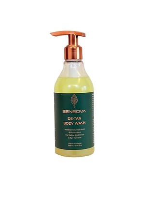 De-Tan Body Wash 300ml | Tan Removal and Niacinamide Body Wash | Detan With Glutathione & Aloe Extracts | For Body & Face | Refreshing Fragrance