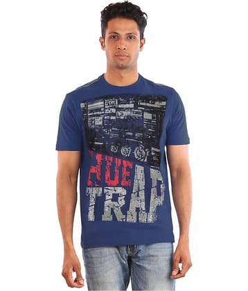 Huetrap Pack of 1 Cotton Regular Fit Men's T-Shirt ( Navy )