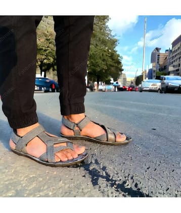 Fabbmate - Gray Mens Floater Sandals - None