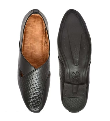 Mens Faux Leather Formal Shoes Size 6 (Black)