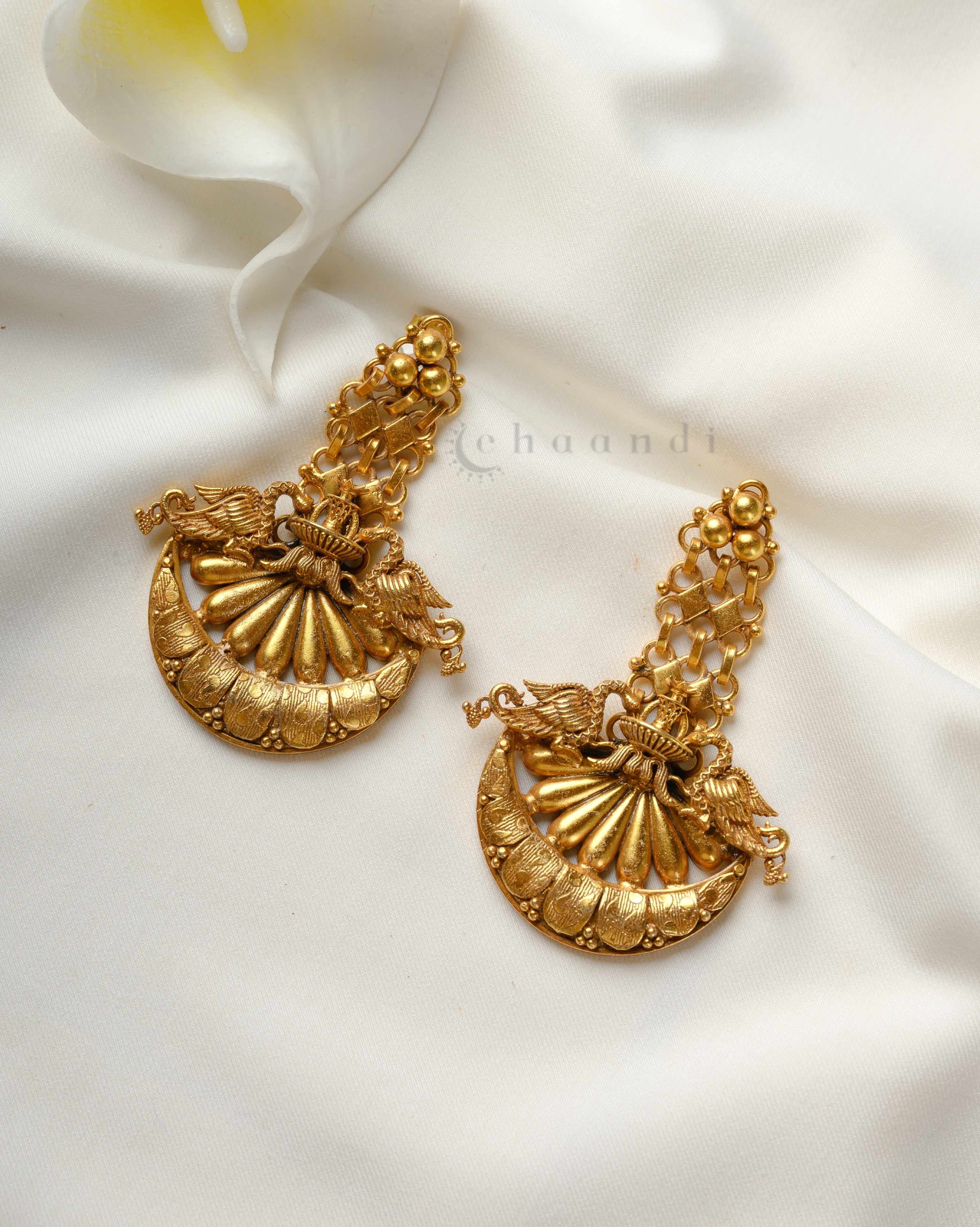Gold Polish Silver Earrings CHE2066