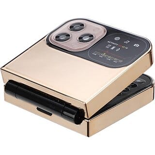 Oneme Fold Z (Dual Sim, 2 Inch Display, 1050mAh Battery, Gold)