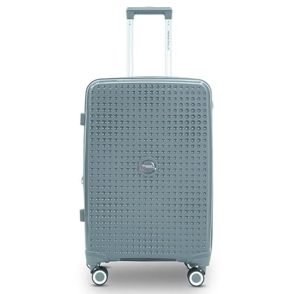 AMERICAN TRAVELLER Tourispro 2.0 Trolley Bag Lightweight Large | Expandable Suitcase | Polypropylene | Travel Luggage Bag |TSA Type Lock | 8 Disc Wheels (28, Charcoal Gray)