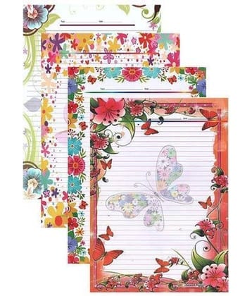 ECLET Pack of 100 Sheets A4 Multipurpose Art and Craft Sheets with One Side Ruled Lines and Color Paper for Assignment, Project