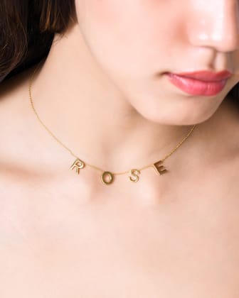 Custom Letter Necklace-18k Gold Plated