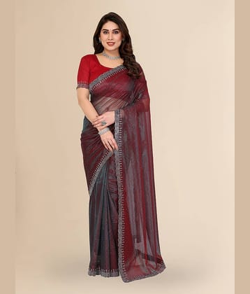 Kashvi Sarees Net Solid Ilkal Saree With Unstitched Blouse Piece ( Yellow )