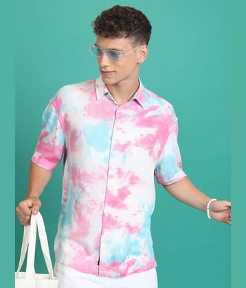 Ketch Viscose Slim Fit Printed Half Sleeves Men's Casual Shirt - White ( Pack of 1 )