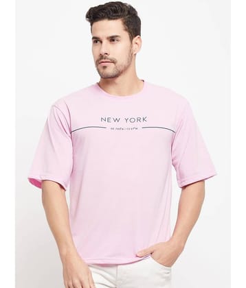 AUSTIZ Pack of 1 Cotton Blend Regular Fit Men's T-Shirt ( Pink )