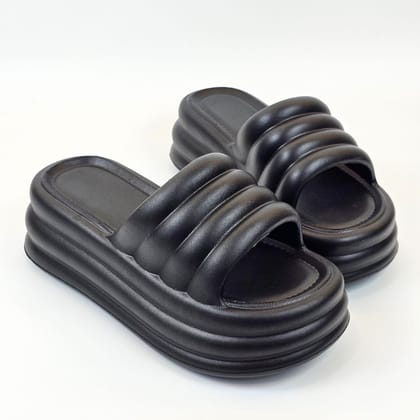 Black Bouncy Platform Heel-40-41