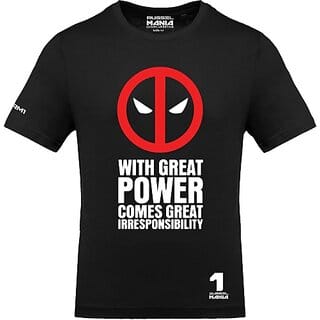 FastB Men Printed, Typography Round Neck Black T-Shirt