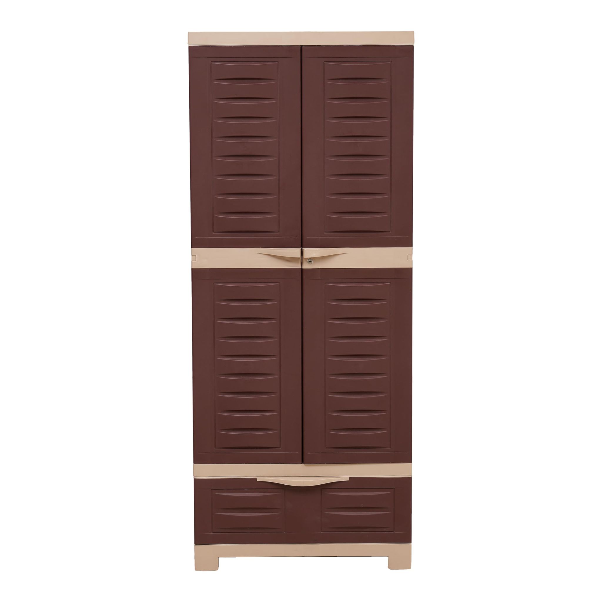 Supreme Furniture Fusion 02 BDR 01 Cabinet with Multipurpose Cupboard, Living Room and Kids(Full Size G.Brown/D.Beige, (DIY)