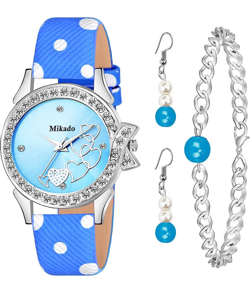 Mikado Leather Round Womens Watch