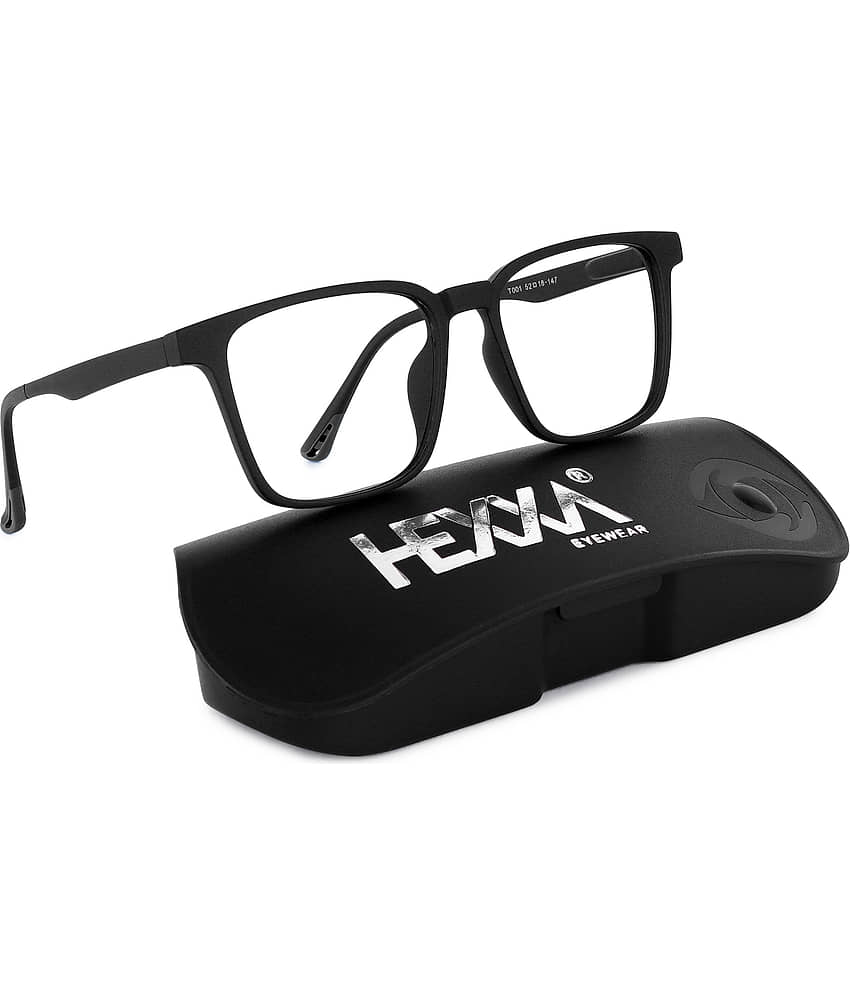Hexxa Black Rectangular Eyeglass Frame ( Pack of 1 )