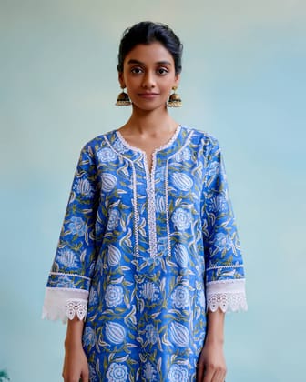 Indigo Muse Kurta-XXS / Indigo Blue