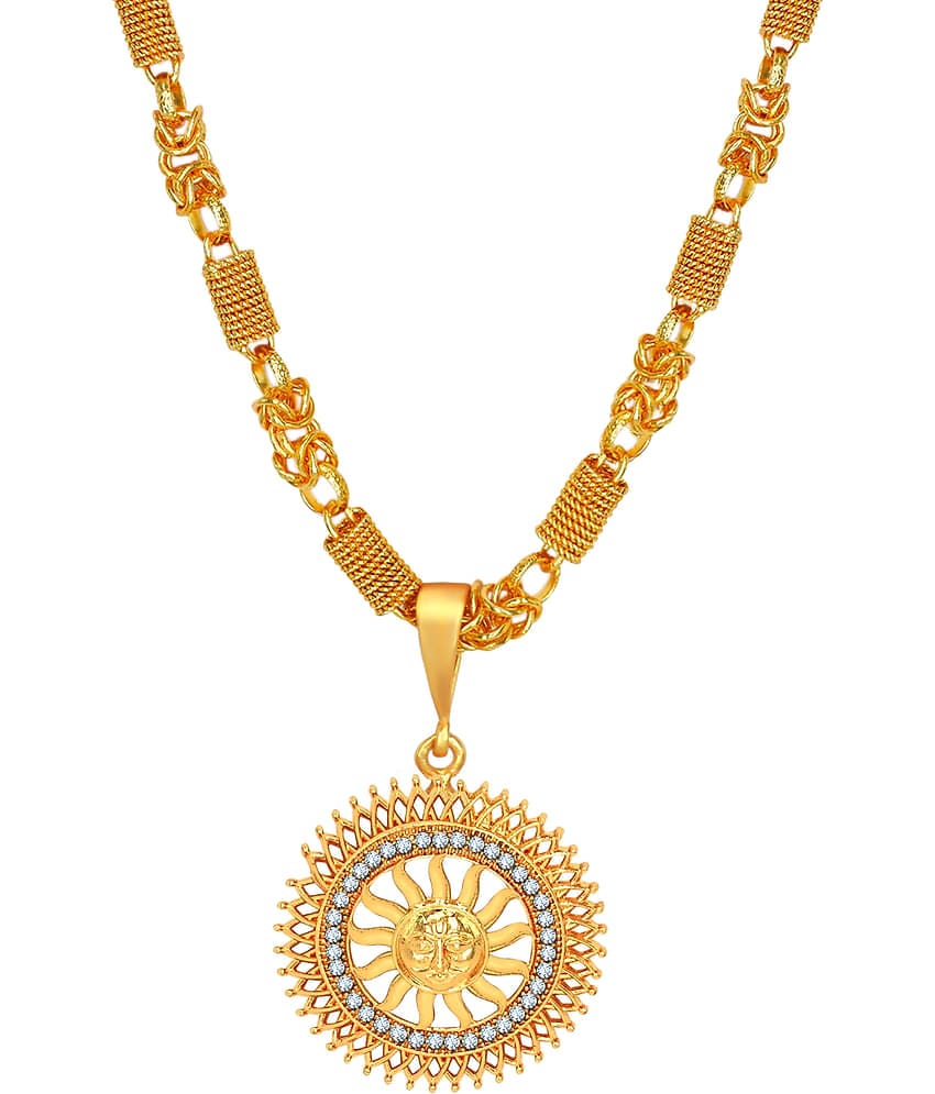 FASHION FRILL Gold Plated Chain ( Set of 2 )