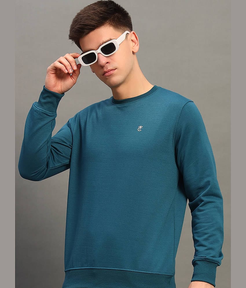 THE CASUALS Cotton Blend Round Neck Men's Sweatshirt - Black ( Pack of 1 )