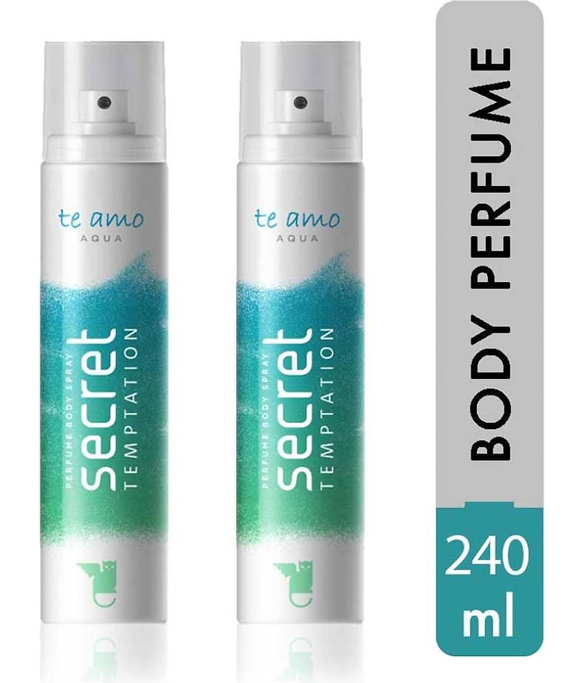 secret temptation Te Amo Aqua Perfume Body Spray Pack of 2 Combo (120ML each) Perfume Body Spray - For Women (240 ml, Pack of 2)