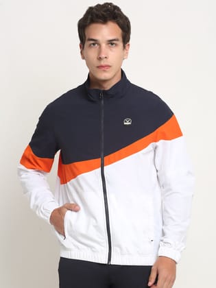 Invincible Men's Outdoor Jacket-Navy White Orange / S