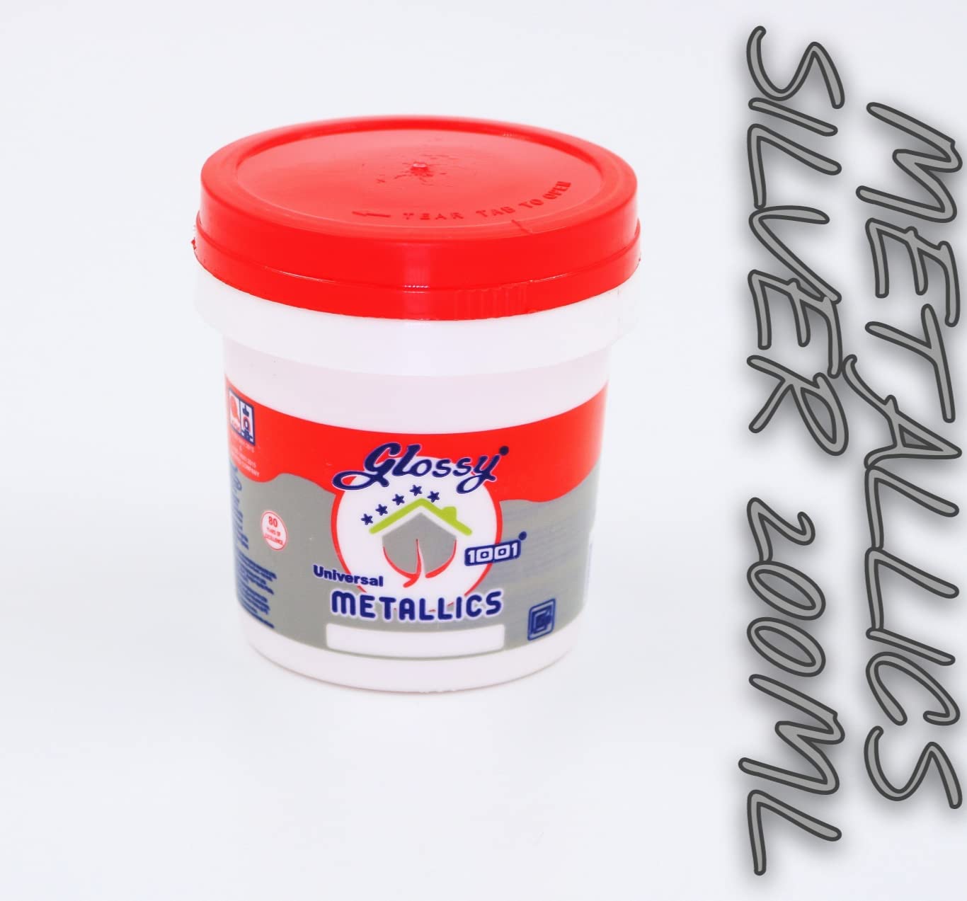 1001 Glossy Universal Metallic Paint Silver | Smooth Finish | Art and Craft use | non-toxic | non-fading