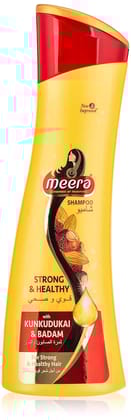 Meera Strong and Healthy Shampoo With Goodness of Kunkudukai and BadamGives Soft and Smooth Hair For Men and WomenParaben Free 340ml